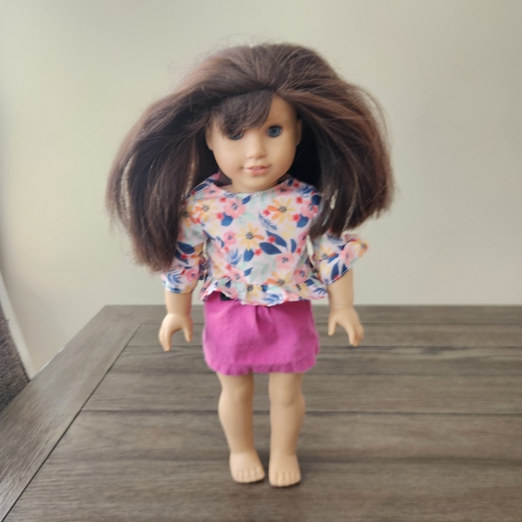 American Girl Grace Thomas Doll Of Year Brown Hair Blue Eyes Freckles